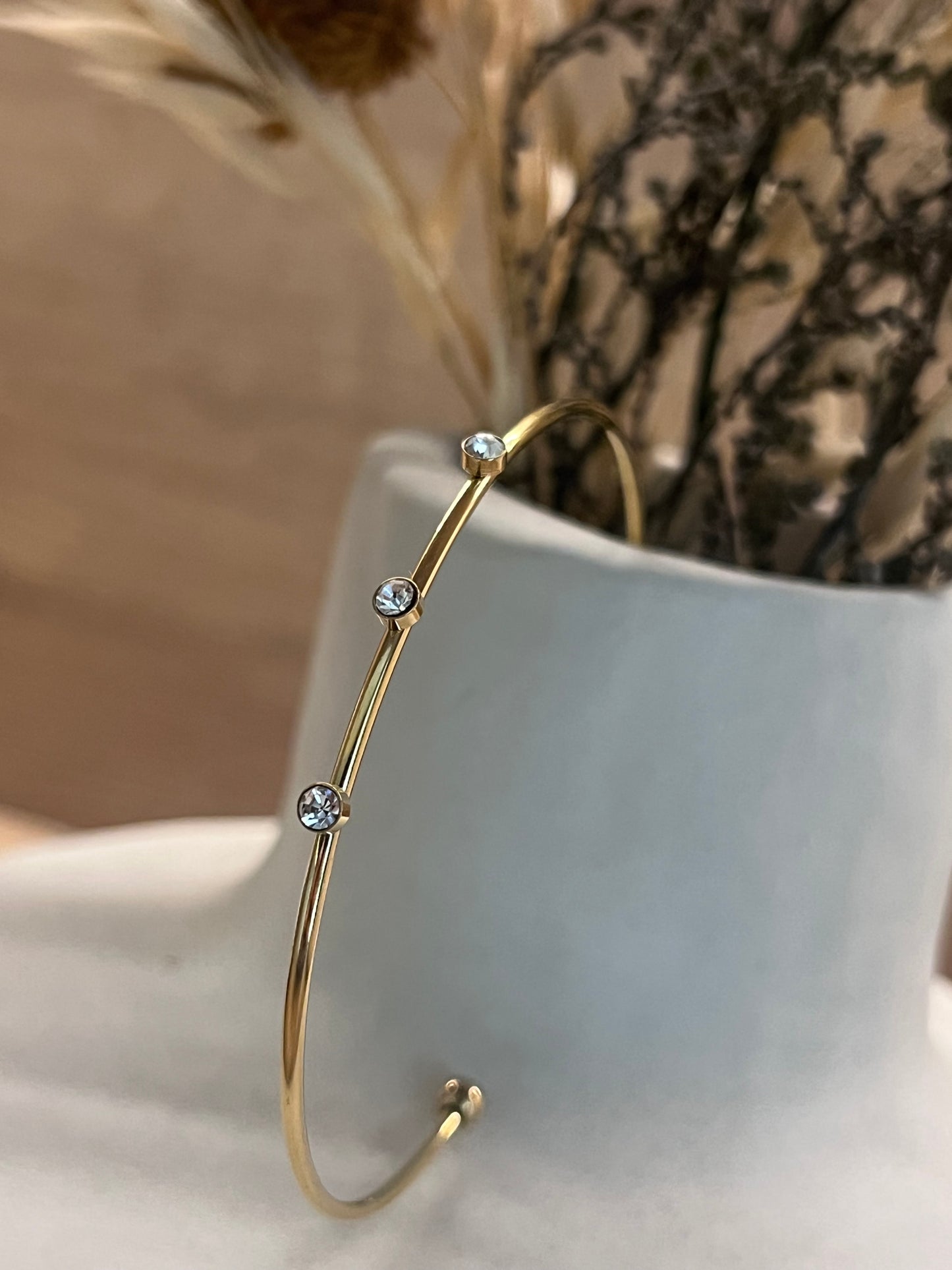 Pulsera abierta circonitas