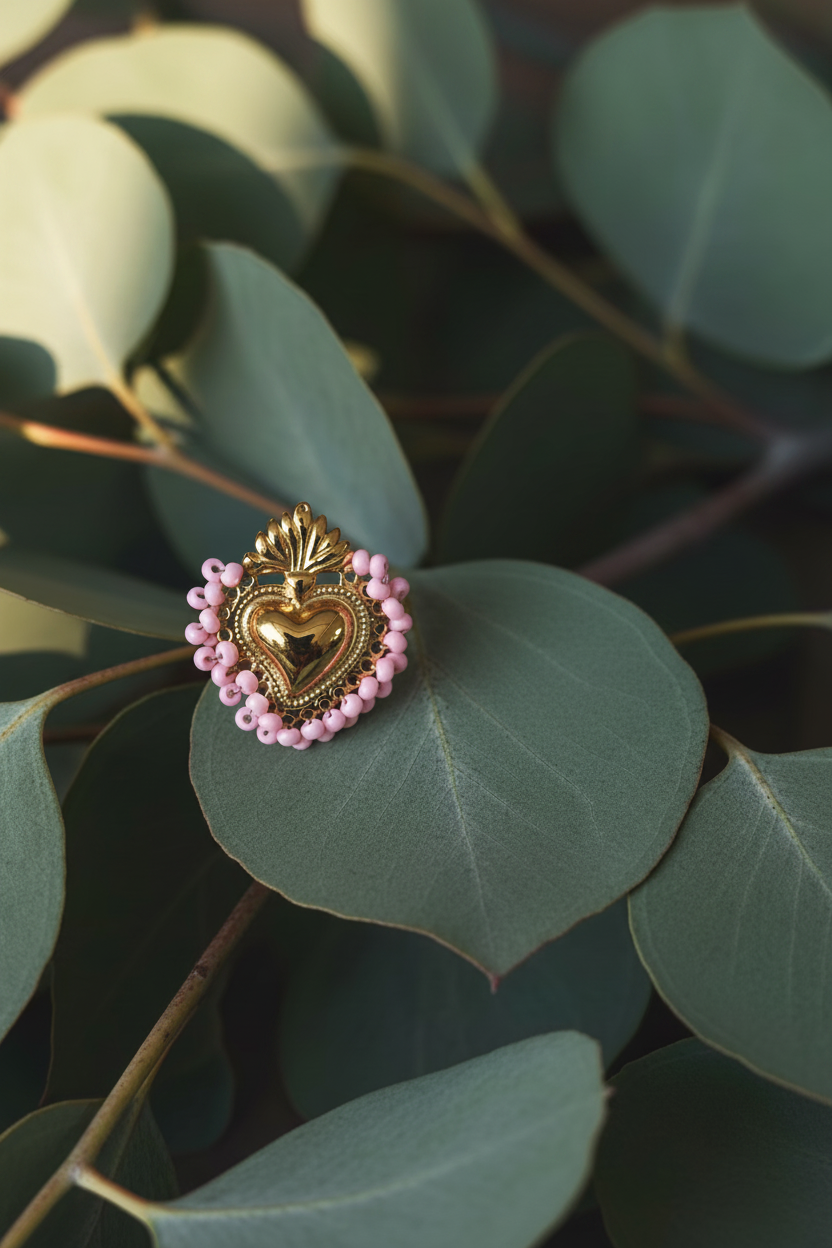 NEW IN! Anillo corazón cuentas