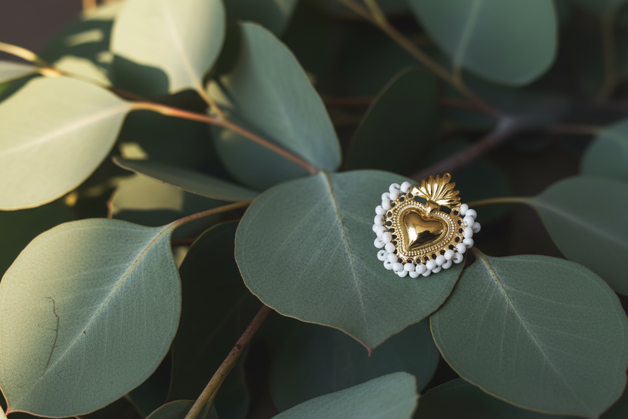 NEW IN! Anillo corazón cuentas