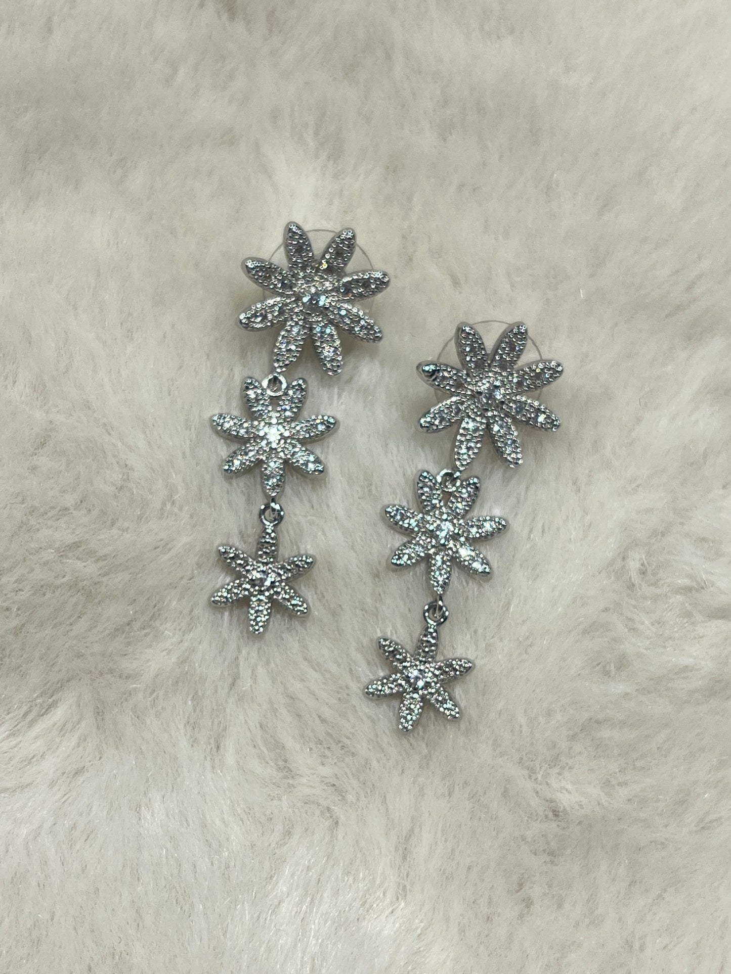 Pendientes tres flores