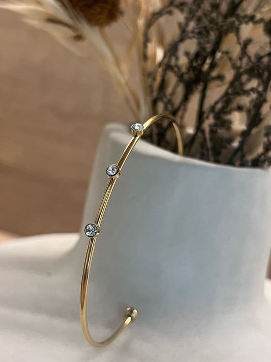 Pulsera abierta circonitas