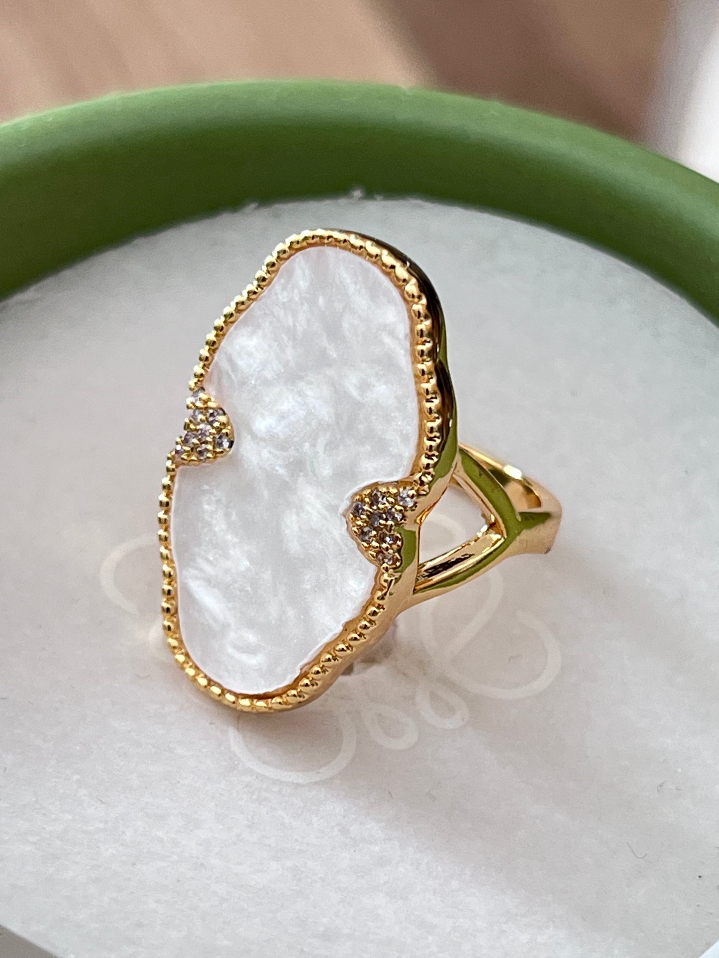 Anillo sello nácar