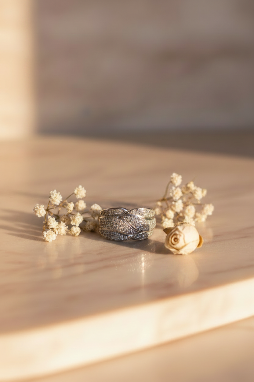 NEW IN! Anillo trenzado circonitas