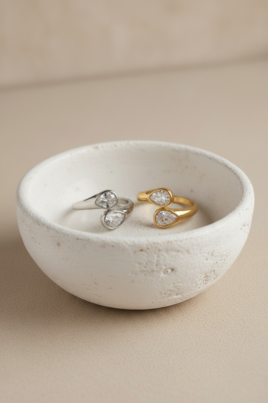 NEW IN! Anillo abierto circonitas
