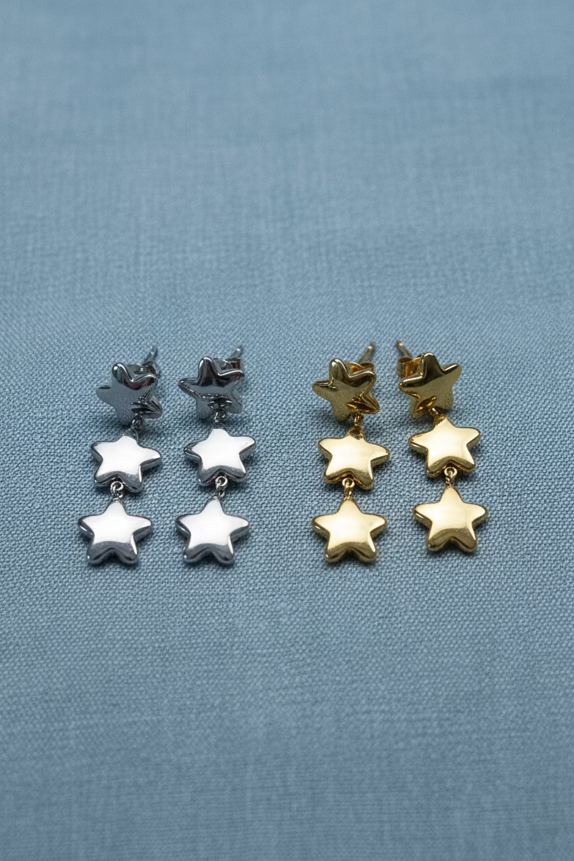 NEW IN! Pendientes tres estrellas