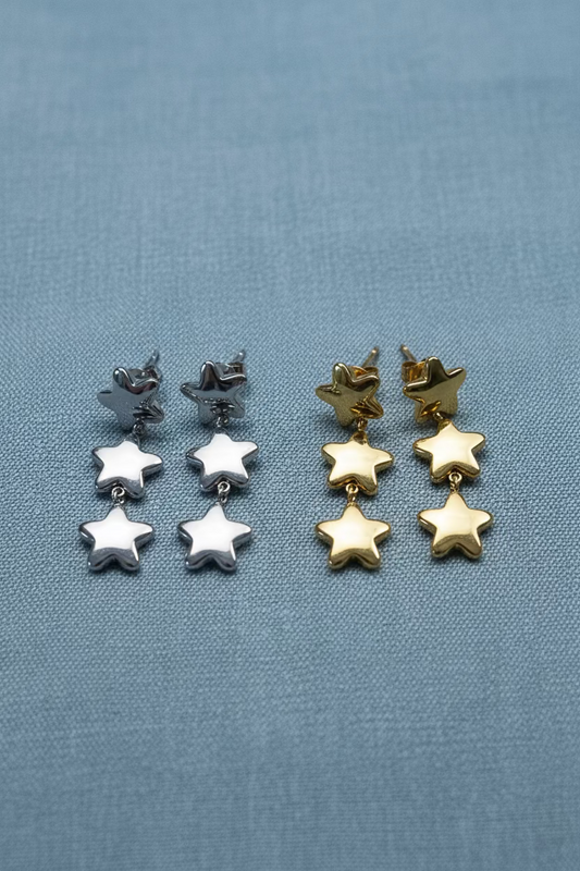 NEW IN! Pendientes tres estrellas