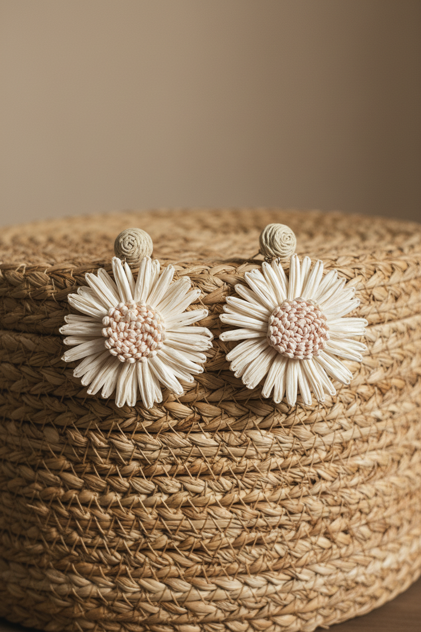 NEW IN! Pendientes flor papel