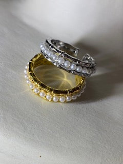 Anillo perlitas
