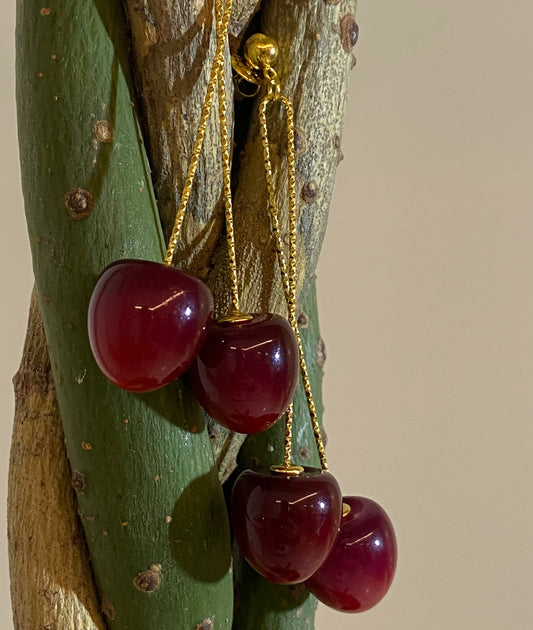 Pendientes cerezas