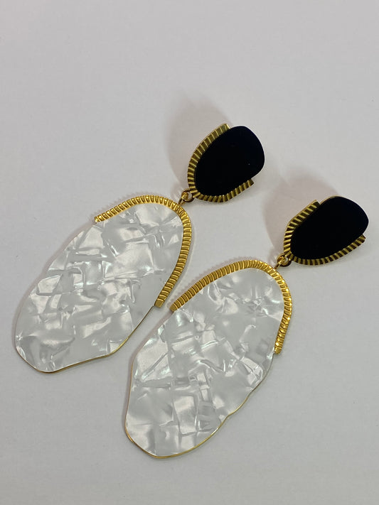 Maxi pendientes bicolor