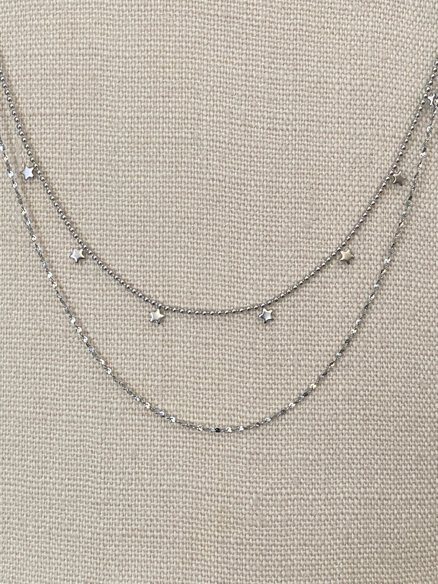 Collar doble estrellitas