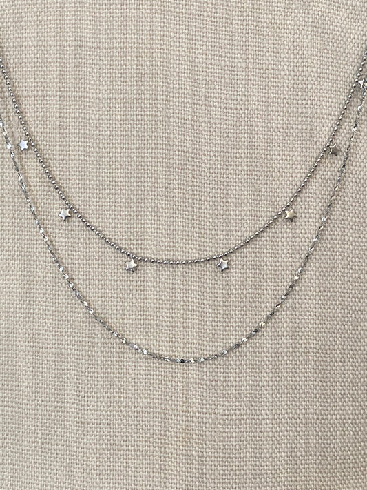 Double star necklace