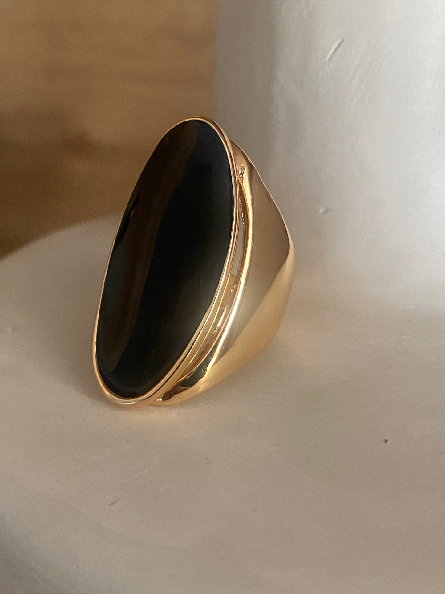 Maxi anillo detalle negro