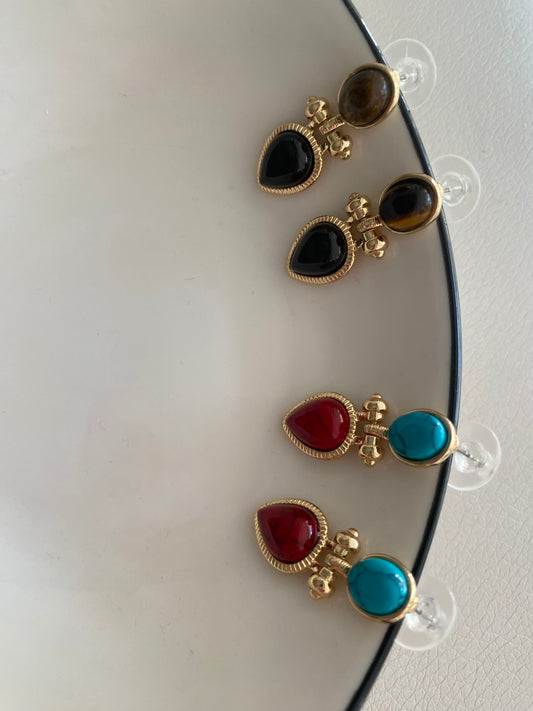 Pendientes dos piedras