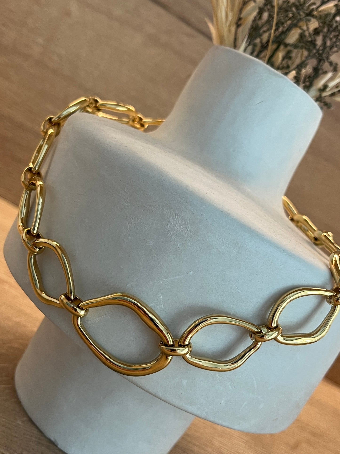 Collar eslabones dorado