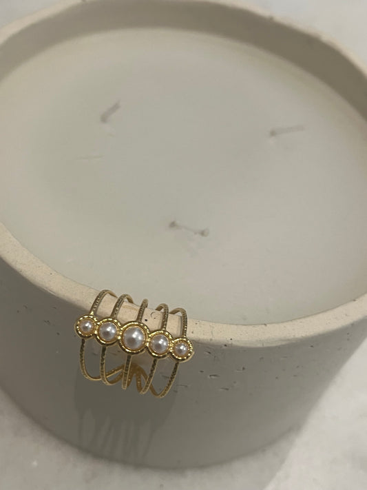 NEW IN! Anillo ajustable perlitas