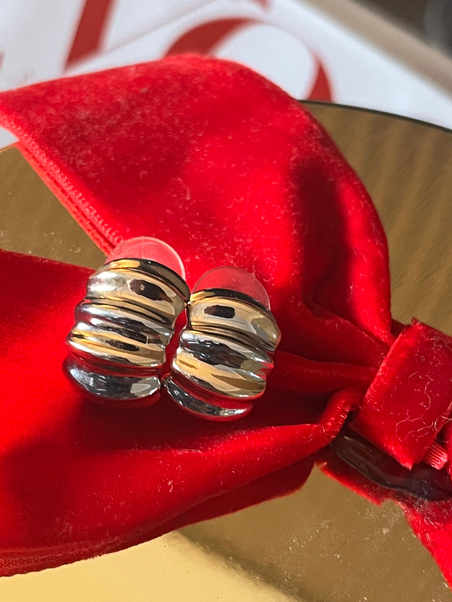 Pendientes aros bicolor