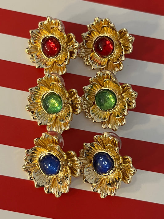 Pendientes flores