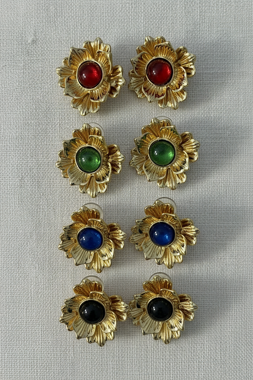 Pendientes flores