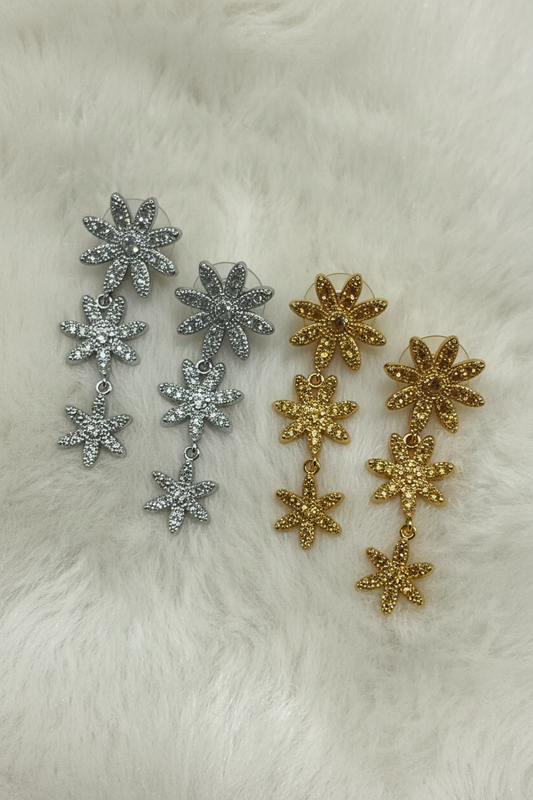 Pendientes tres flores