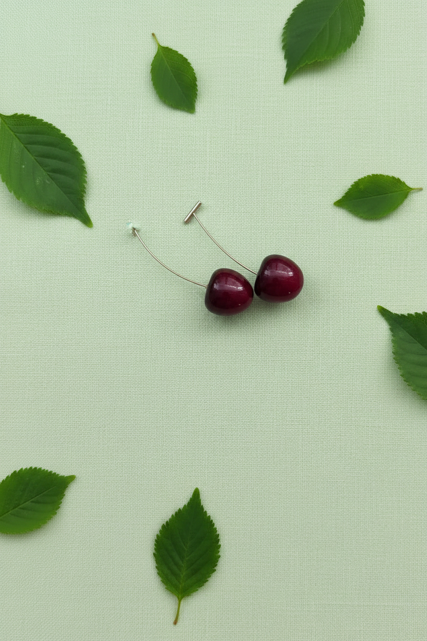 Pendientes cerezas